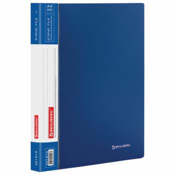 Папка на 2 кольцах BRAUBERG "Стандарт", 25 мм, синяя, до 170 листов, 0,8 мм, 221615 - Премиум Сервис