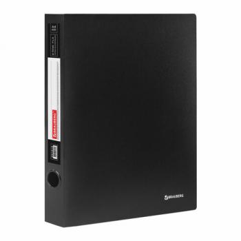 Папка на 2 кольцах BRAUBERG "Стандарт", 40 мм, черная, до 300 листов, 0,9 мм, 221618 - Премиум Сервис