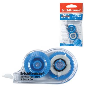 Корректирующая лента ERICH KRAUSE "Techno White Mini", 4,2 мм х 5 м, упаковка с европодвесом, 21885 - Премиум Сервис