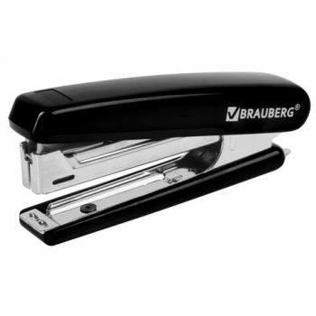 Степлер №10 BRAUBERG "Classic", до 12 листов, с антистеплером, черный, 222545 - Премиум Сервис