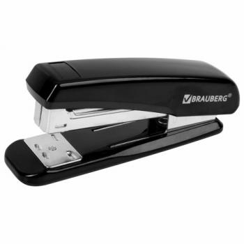 Степлер №24/6, 26/6 BRAUBERG "Classic", до 25 листов, черный, 222546 - Премиум Сервис