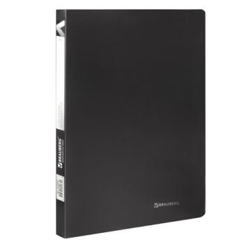 Папка с пластиковым скоросшивателем BRAUBERG "Office", черная, до 100 листов, 0,5 мм, 222645 - Премиум Сервис