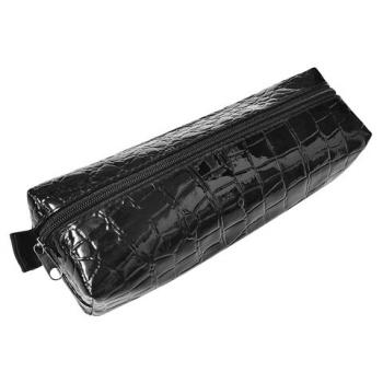 Пенал-косметичка BRAUBERG "Ultra black", "крокодиловая кожа", 20х6х4 см, 223909 - Премиум Сервис