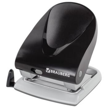 Дырокол BRAUBERG "G-Line", до 40 листов, черный, 224341 - Премиум Сервис
