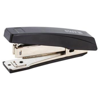 Степлер №10 STAFF "Basic", до 10 листов, с антистеплером, черный, 224625 - Премиум Сервис