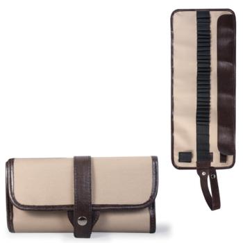 Пенал для художника на кнопках, размер 200х100 мм, ткань, бежевый, 695 - Премиум Сервис