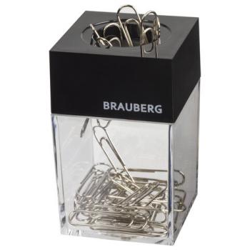 Скрепочница магнитная BRAUBERG с 30 скрепками, прозрачный корпус, 225189 - Премиум Сервис
