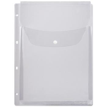 Папка-файл перфорированная, А4, объемная, до 200 листов, клапан с кнопкой, 180 мкм, ДПС, 2308 - Премиум Сервис