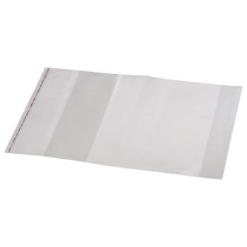 Обложка ПП для тетради и дневника, универсальная, прозрачная, клейкий край, 80 мкм, 215х400 мм, 16.14 - Премиум Сервис