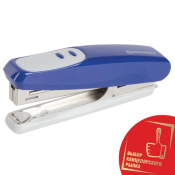Степлер №10 BRAUBERG "Germanium", до 12 листов, с антистеплером, синий, ГАРАНТИЯ 5 ЛЕТ, 226569 - Премиум Сервис
