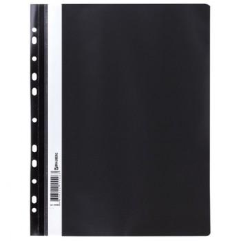 Скоросшиватель пластиковый с перфорацией BRAUBERG, А4, 140/180 мкм, черный, 226586 - Премиум Сервис