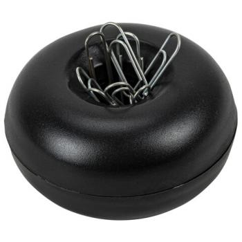 Скрепочница магнитная STAFF, прозрачный/черный корпус, 226825 - Премиум Сервис