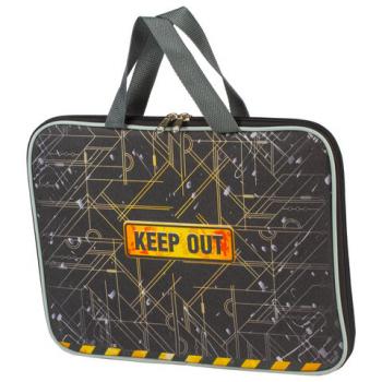 Папка на молнии с ручками BRAUBERG, А4, 1 отделение, с подкладкой, полиэстер, 20 мм, "Keep Out", 227091 - Премиум Сервис