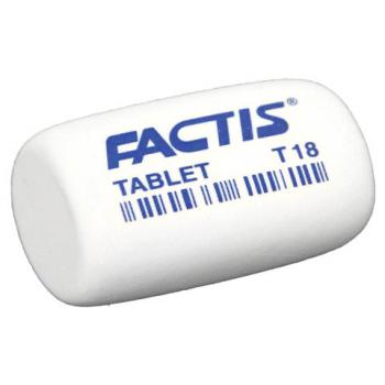 Ластик FACTIS Tablet T 18 (Испания), 45х28х13 мм, белый, скошенный край, CMFT18 - Премиум Сервис