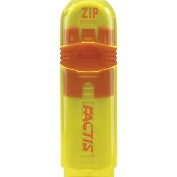 Ластик выдвижной FACTIS ZIP (Испания), 80x10x10 мм, белый, пластиковый корпус ассорти, PTF1030 - Премиум Сервис