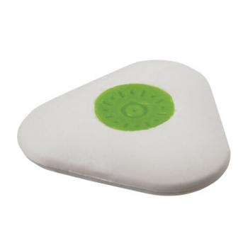 Ластик STAFF "College" PE-068, 35х35х10 мм, треугольный, салатовый пластиковый держатель, 228068 - Премиум Сервис