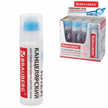 Клей канцелярский BRAUBERG, 125 мл, с силиконовым аппликатором, 228403 - Премиум Сервис