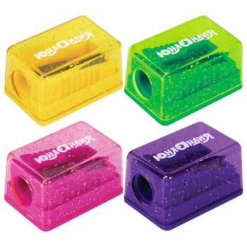 Точилка ЮНЛАНДИЯ "Космо Мини", с контейнером, пластиковая, корпус ассорти, 228459 - Премиум Сервис