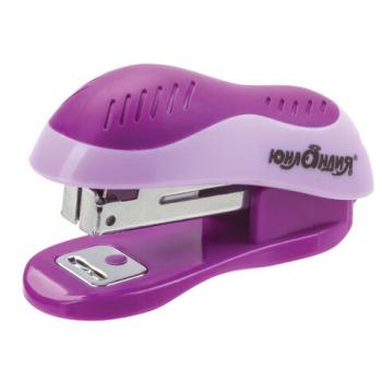 Степлер №10 МИНИ ЮНЛАНДИЯ, до 15 листов, с антистеплером, эргономичный, фиолетовый, 228492 - Премиум Сервис