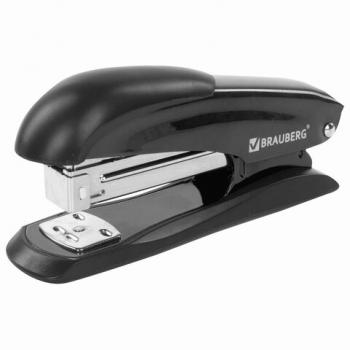 Степлер №24/6, 26/6 металлический BRAUBERG "Office-Expert", до 25 листов, черный, 228593 - Премиум Сервис