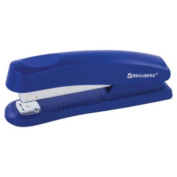 Степлер №24/6, 26/6 BRAUBERG "Standard+", до 30 листов, полнозагрузочный, синий, 228607 - Премиум Сервис