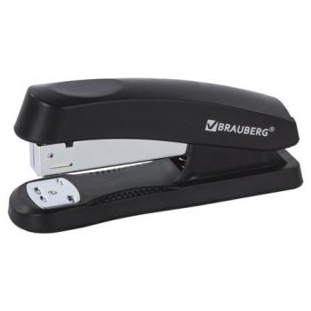 Степлер №24/6, 26/6 BRAUBERG "Standard+", до 30 листов, черный, 228608 - Премиум Сервис