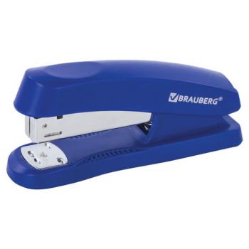 Степлер №24/6, 26/6 BRAUBERG "Standard+", до 30 листов, синий, 228609 - Премиум Сервис