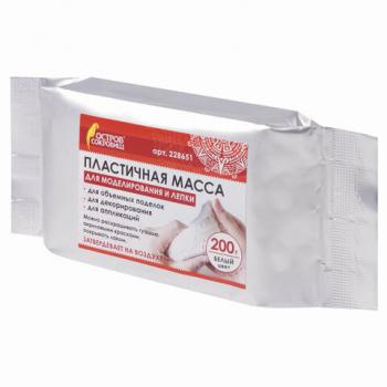 Паста (масса) для моделирования и лепки ОСТРОВ СОКРОВИЩ, самозатвердевающая, 200 г, белая, 228651 - Премиум Сервис