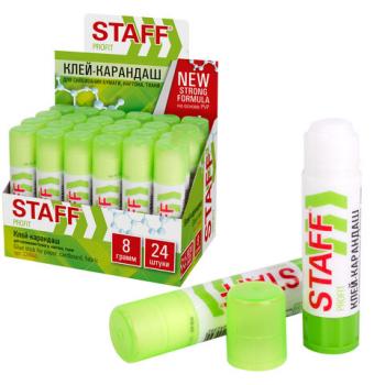 Клей-карандаш УСИЛЕННЫЙ STAFF Profit, 8 г, PVP-основа, 228660 - Премиум Сервис