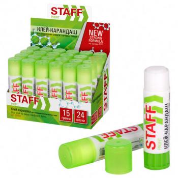 Клей-карандаш УСИЛЕННЫЙ STAFF Profit, 15 г, PVP-основа, 228661 - Премиум Сервис