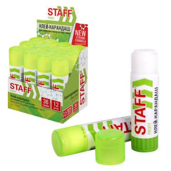 Клей-карандаш УСИЛЕННЫЙ STAFF Profit, 36 г, PVP-основа, 228663 - Премиум Сервис