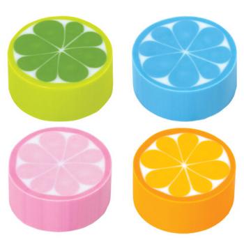 Ластик ПИФАГОР "Лимончики", 27х27х12 мм, цвет ассорти, круглый, 228720 - Премиум Сервис