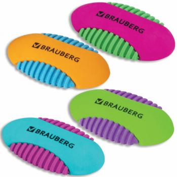 Ластик BRAUBERG "Mix S", 58х33х13 мм, цвет ассорти, 228724 - Премиум Сервис