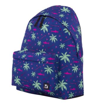 Рюкзак BRAUBERG, универсальный, сити-формат, Пальмы, 20 литров, 41х32х14 см, 228864 - Премиум Сервис