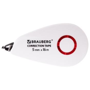 Корректирующая лента BRAUBERG SUPER, 5 мм х 16 м, корпус белый, блистер, 229061 - Премиум Сервис