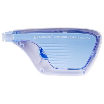 Корректирующая лента BRAUBERG ULTRA, 5 мм х 12 м, корпус бело-голубой, блистер, 229064 - Премиум Сервис