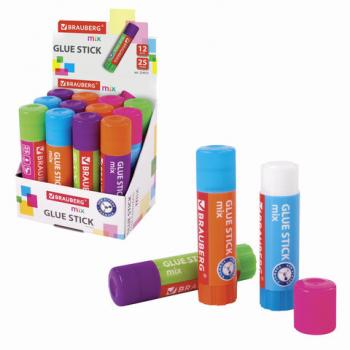 Клей-карандаш BRAUBERG MIX, 25 г, PVP основа, 229073 - Премиум Сервис