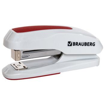 Степлер №24/6, 26/6 BRAUBERG "Extra", до 30 листов, серо-красный, 229088 - Премиум Сервис