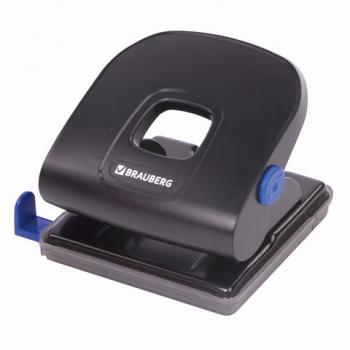 Дырокол металлический BRAUBERG "Extra", до 30 листов, черный, 229092 - Премиум Сервис
