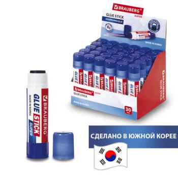 Клей-карандаш BRAUBERG SUPER, 8 г, обесцвечивающийся после высыхания, ЮЖНАЯ КОРЕЯ, 229544 - Премиум Сервис