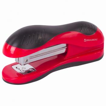 Степлер №24/6, 26/6 BRAUBERG "JET", до 25 листов, эргономичный, красно-черный, 229688 - Премиум Сервис