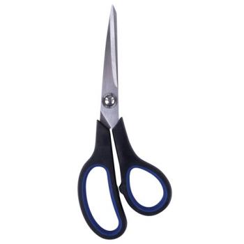 Ножницы BRAUBERG "Soft Grip", 190 мм, черно-синие, резиновые вставки, 3-х сторонняя заточка, 230762 - Премиум Сервис