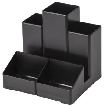 Подставка-органайзер BRAUBERG-CONTRACT, 109х95х101,5 мм, 5 отделений, черная, 230893 - Премиум Сервис
