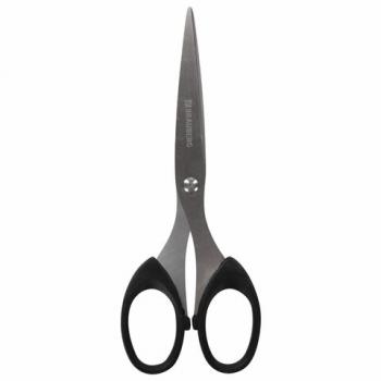 Ножницы BRAUBERG "Classic", 160 мм, черные, классической формы, 2-х сторонняя заточка, 230933 - Премиум Сервис