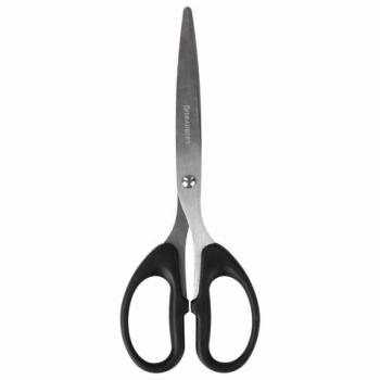 Ножницы BRAUBERG "Classic", 185 мм, чёрные, классической формы, 2-х сторонняя заточка, 230934 - Премиум Сервис