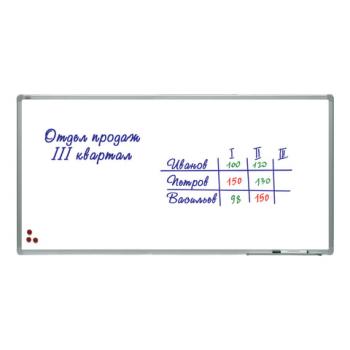 Доска магнитно-маркерная 120х240 см, алюминиевая рамка, лаковое покрытие, 2х3 (Польша), TSA1224 - Премиум Сервис
