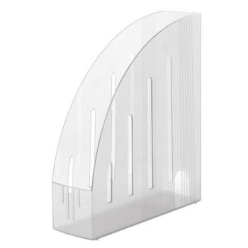 Лоток вертикальный для бумаг BRAUBERG "Energy" (241х85х300 мм), эргономичная форма, прозрачный, 231555 - Премиум Сервис