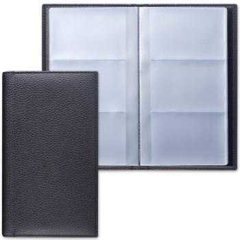 Визитница трехрядная BRAUBERG "Favorite", на 144 визитки, под фактурную кожу, черная, 231655 - Премиум Сервис