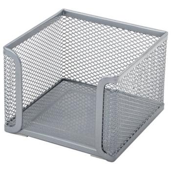 Подставка для бумажного блока BRAUBERG "Germanium" металлическая, 78*105*105 мм, серебристая, 231945 - Премиум Сервис