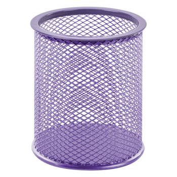 Подставка-органайзер BRAUBERG "Germanium", металлическая, круглое основание, 100х89 мм, фиолетовая, 231981 - Премиум Сервис